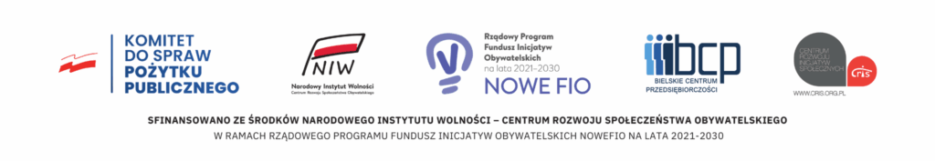 Logotypy grantodawców i operatorów projektu Nowe FIO
