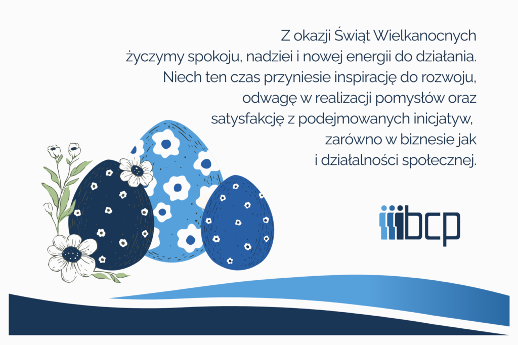 Kartka z życzeniami świątecznymi wraz z logo BCP