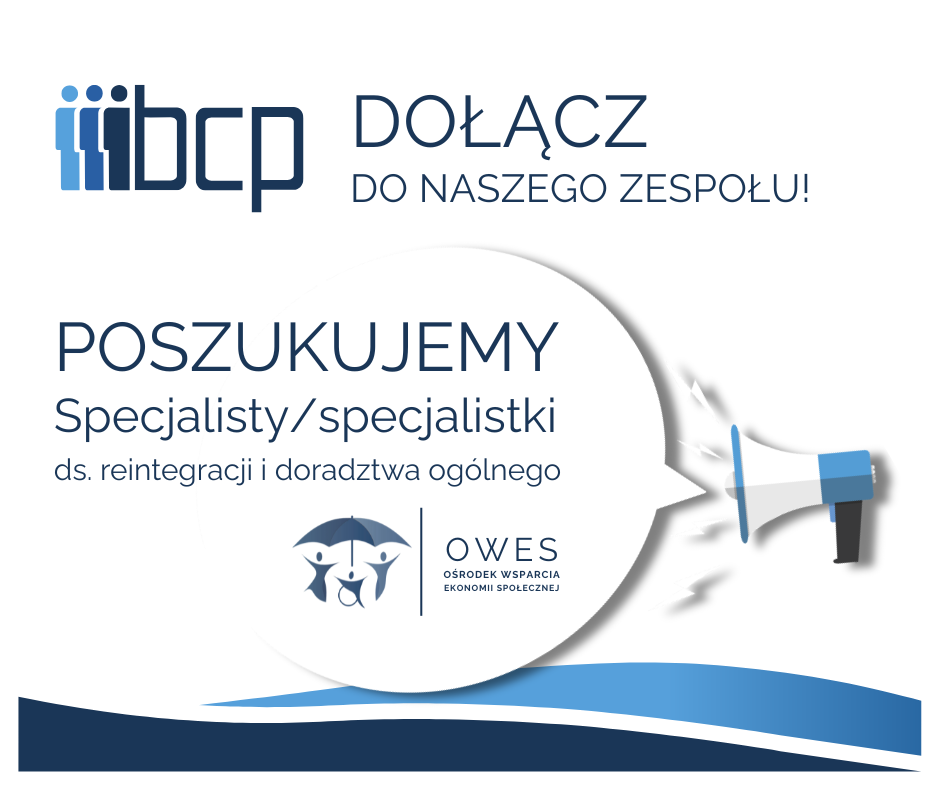 Obrazek z informacją o rekrutacji do pracy w Bielskim Centrum Przedsiębiorczości